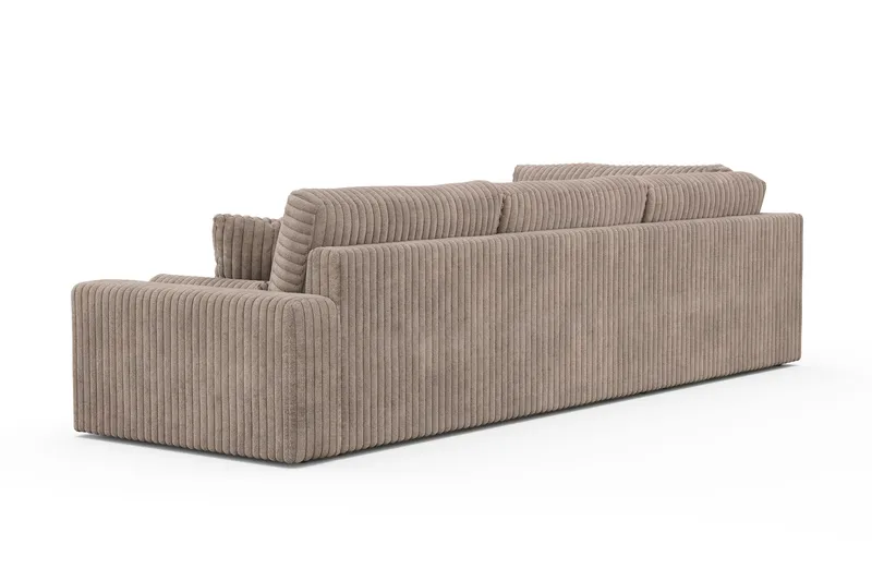 Arken Lyx 5-sits Vänstervänd Djup Soffa med Divan i Manchester - Greige - Möbler - Soffa - Divansoffor & schäslongsoffa
