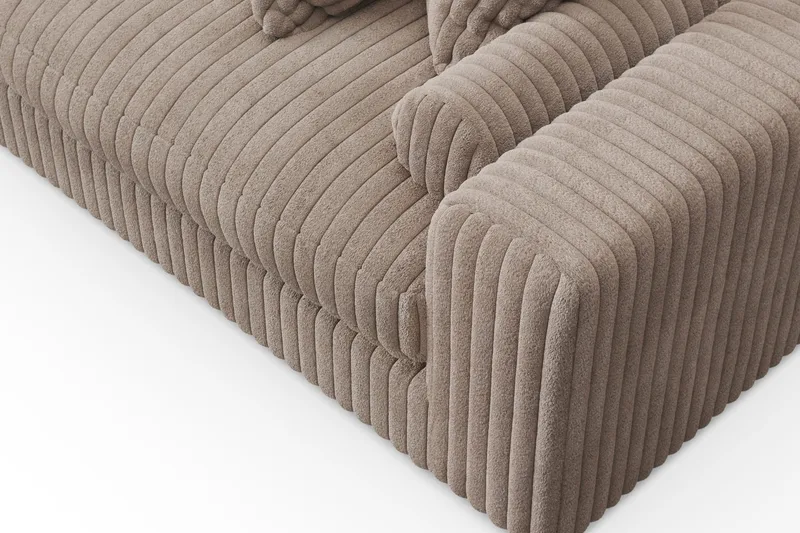 Arken Lyx 5-sits Vänstervänd Djup Soffa med Divan i Manchester - Greige - Möbler - Soffa - Divansoffor & schäslongsoffa
