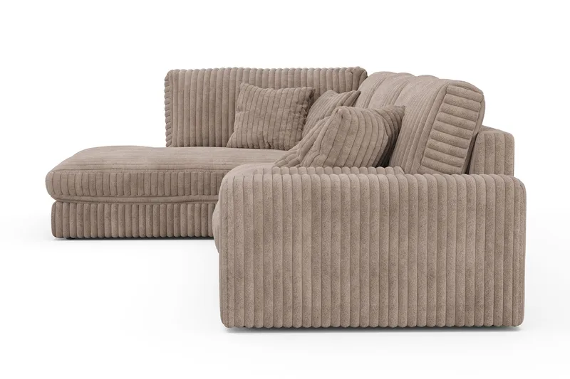 Arken Lyx 5-sits Vänstervänd Djup Soffa med Divan i Manchester - Greige - Möbler - Soffa - Divansoffor & schäslongsoffa