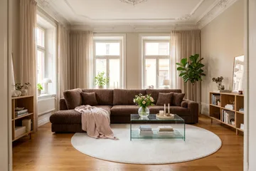 Arken Lyx 5-sits Vänstervänd Djup Soffa med Divan i Manchester - Mörkbrun - Möbler - Soffa - Divansoffor & schäslongsoffa