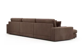 Arken Lyx 6-sits Vändbar L-formad Djup Divansoffa i Manchester - Brun - Möbler - Soffa - Divansoffor & schäslongsoffa