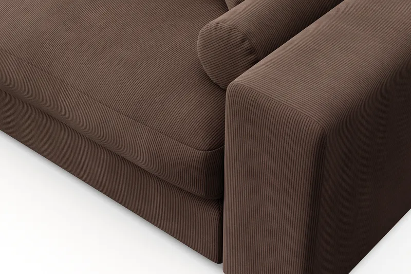 Arken Lyx 6-sits Vändbar L-formad Djup Divansoffa i Manchester - Brun - Möbler - Soffa - Divansoffor & schäslongsoffa