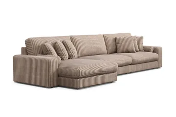 Arken Lyx 6-sits Vändbar L-formad Djup Divansoffa i Manchester - Greige - Möbler - Soffa - Divansoffor & schäslongsoffa