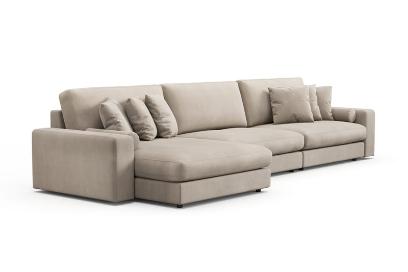 Arken Lyx 6-sits Vändbar L-formad Djup Divansoffa i Manchester - Greige - Möbler - Soffa - Divansoffor & schäslongsoffa