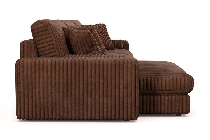 Arken Lyx 6-sits Vändbar L-formad Djup Divansoffa i Manchester - Mörkbrun - Möbler - Soffa - Divansoffor & schäslongsoffa