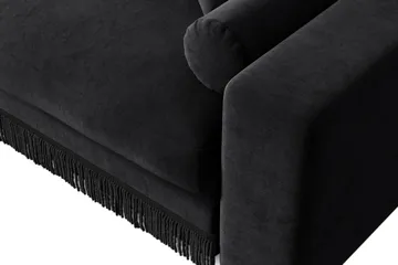 Arken Lyx 6-sits Vändbar L-formad Djup Divansoffa i Sammet - Svart - Möbler - Soffa - Divansoffor & schäslongsoffa