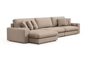 Arken Lyx 6-sits Vändbar L-formad Djup Divansoffa i Tyg - Beige - Möbler - Soffa - Divansoffor & schäslongsoffa