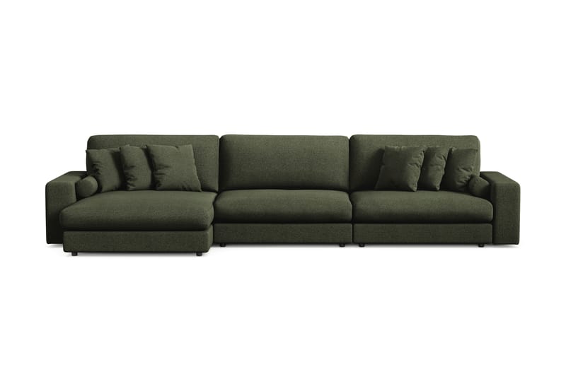 Arken Lyx 6-sits Vändbar L-formad Djup Divansoffa i Tyg - Grön - Möbler - Soffa - Divansoffor & schäslongsoffa