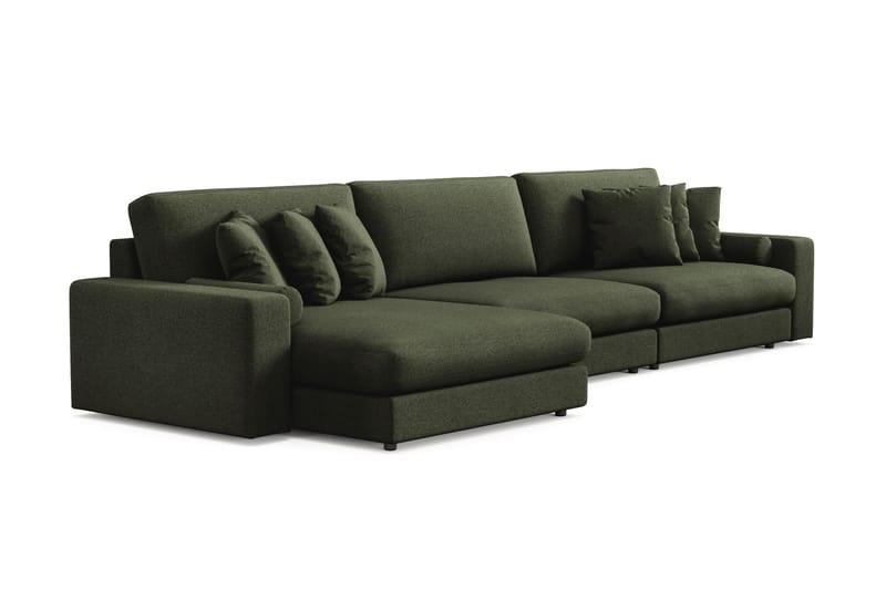 Arken Lyx 6-sits Vändbar L-formad Djup Divansoffa i Tyg - Grön - Möbler - Soffa - Divansoffor & schäslongsoffa