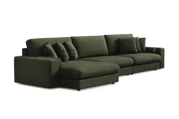Arken Lyx 6-sits Vändbar L-formad Djup Divansoffa i Tyg - Grön - Möbler - Soffa - Divansoffor & schäslongsoffa