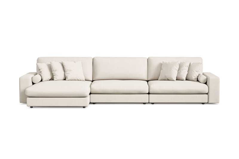 Arken Lyx 6-sits Vändbar L-formad Djup Divansoffa i Tyg - Ljusbeige - Möbler - Soffa - Divansoffor & schäslongsoffa