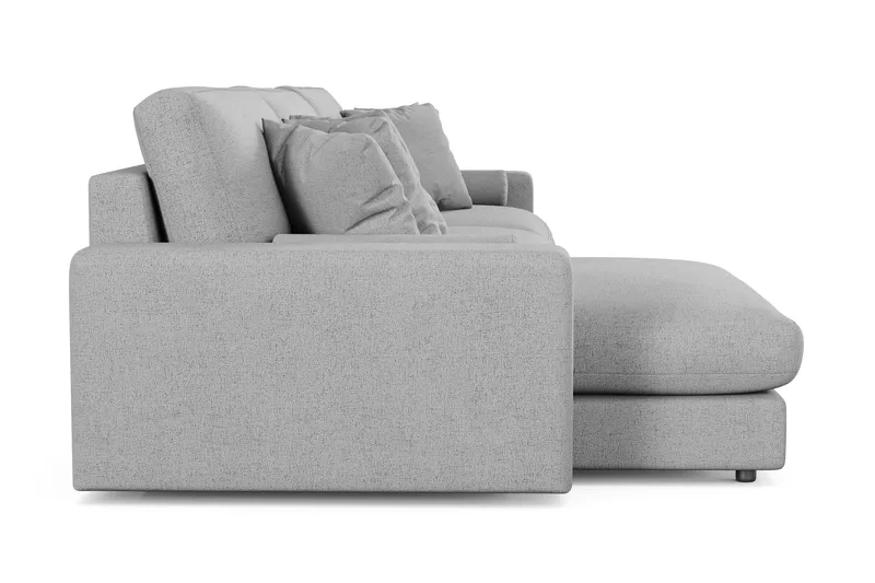 Arken Lyx 6-sits Vändbar L-formad Djup Divansoffa i Tyg - Ljusgrå - Möbler - Soffa - Divansoffor & schäslongsoffa