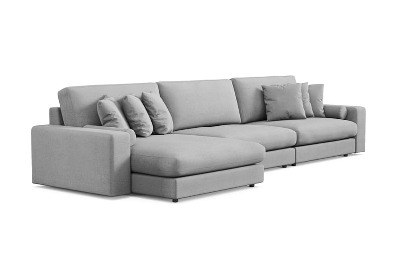Arken Lyx 6-sits Vändbar L-formad Djup Divansoffa i Tyg - Ljusgrå - Möbler - Soffa - Divansoffor & schäslongsoffa