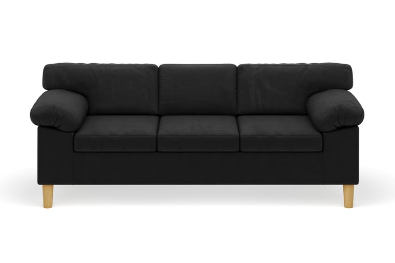 Askerod 3-sits Soffa - Svart - Möbler - Soffa - 3 sits soffa