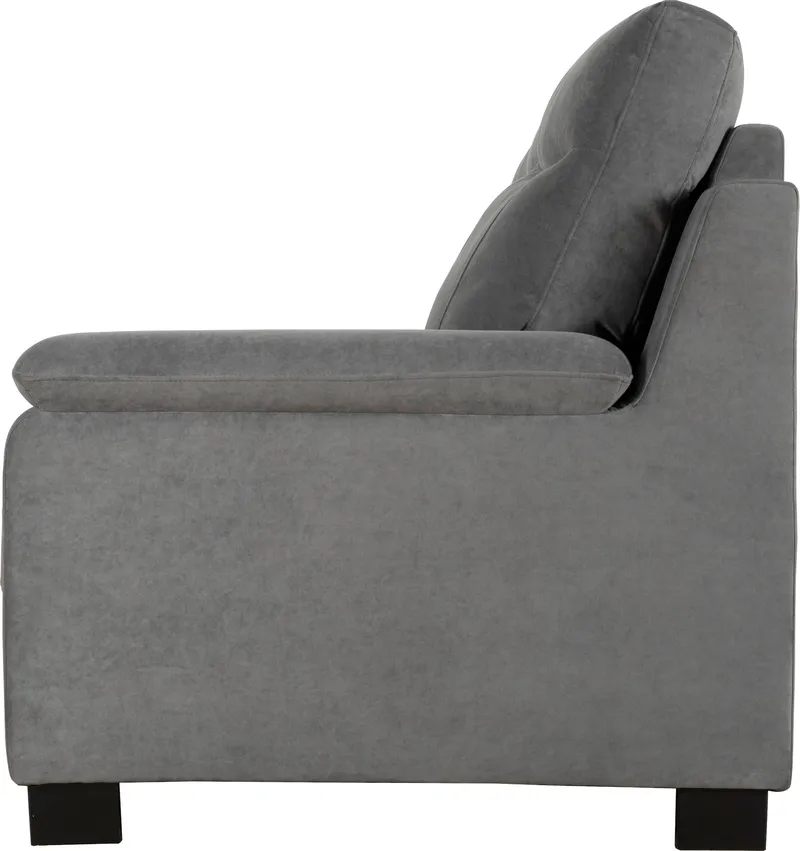 Atlas soffa 3-sits med hög rygg - Grå Chenille (Milton New 15) - Möbler - Soffa - 2 sits soffa