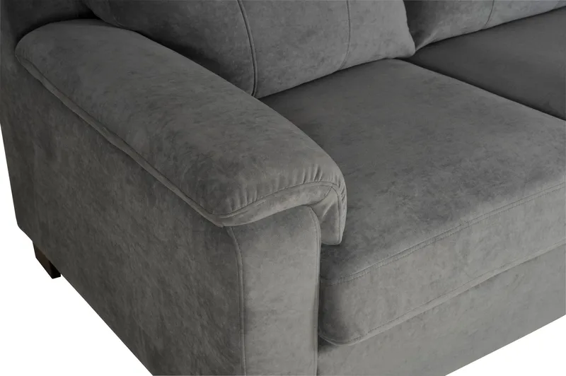 Atlas soffa 3-sits med hög rygg - Grå Chenille (Milton New 15) - Möbler - Soffa - 2 sits soffa