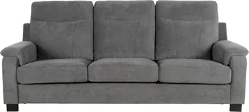 Atlas soffa 3-sits med hög rygg - Grå Chenille (Milton New 15) - Möbler - Soffa - 2 sits soffa