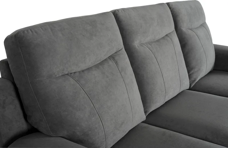 Atlas soffa 3-sits med hög rygg - Grå Chenille (Milton New 15) - Möbler - Soffa - 2 sits soffa