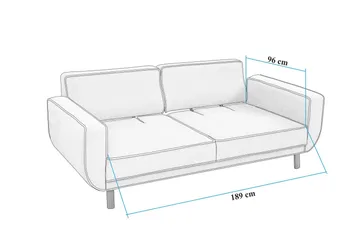 Austen 3-sits Bäddsoffa - Grå - Möbler - Soffa - Bäddsoffa
