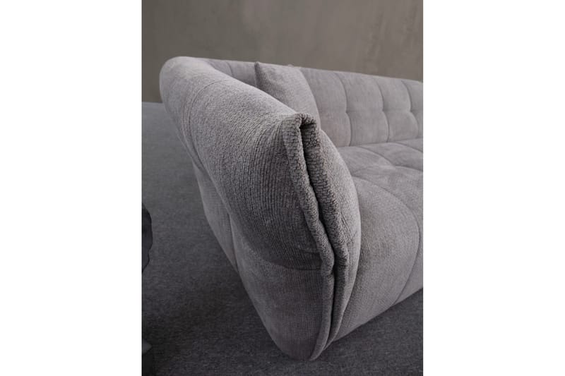Azzo 4-sits Soffa med Divan - Ljusgrå - Möbler - Soffa - Divansoffor & schäslongsoffa