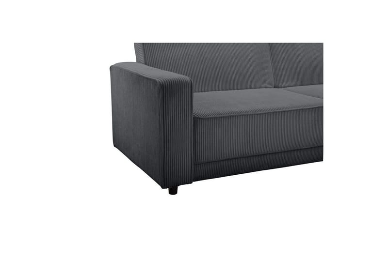 Bäddsoffa Allie Antracit, Cordoroy, 81x225x91 cm - Antracit, Cordoroy, 81x225x91 cm - Möbler - Soffa - Bäddsoffa