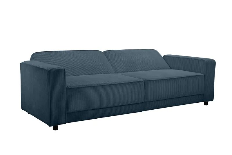 Bäddsoffa Allie Blå, Cordoroy, 81x225x91 cm - Blå, Cordoroy, 81x225x91 cm - Möbler - Soffa - Bäddsoffa