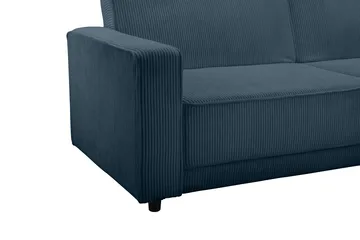 Bäddsoffa Allie Blå, Cordoroy, 81x225x91 cm - Blå, Cordoroy, 81x225x91 cm - Möbler - Soffa - Bäddsoffa