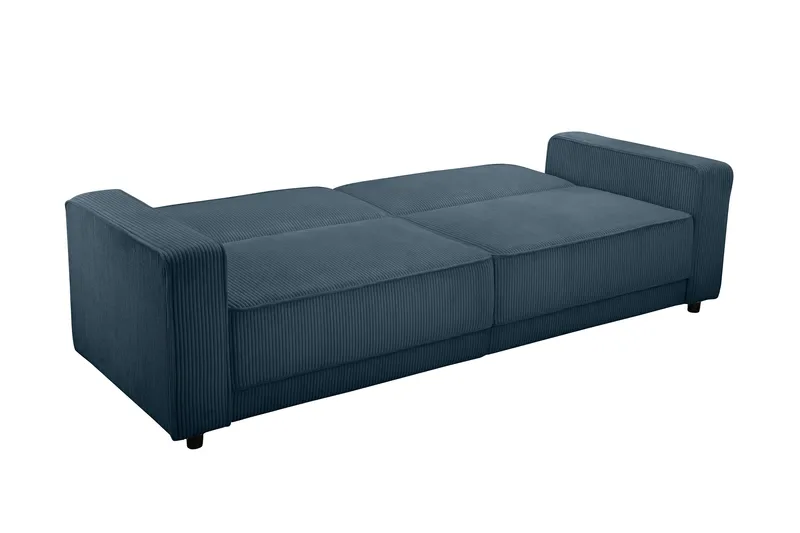Bäddsoffa Allie Blå, Cordoroy, 81x225x91 cm - Blå, Cordoroy, 81x225x91 cm - Möbler - Soffa - Bäddsoffa