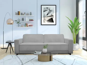 Bäddsoffa Allie Grå, Cordoroy, 81x225x91 cm - Grå, Cordoroy, 81x225x91 cm - Möbler - Soffa - Bäddsoffa