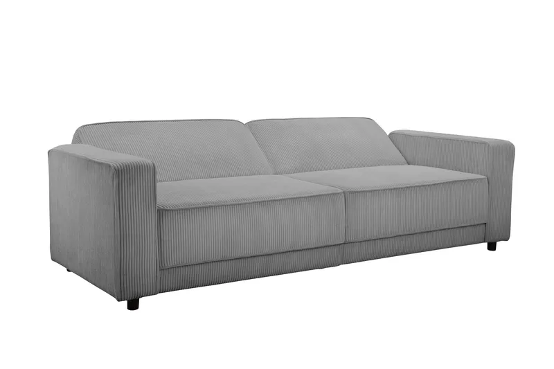 Bäddsoffa Allie Grå, Cordoroy, 81x225x91 cm - Grå, Cordoroy, 81x225x91 cm - Möbler - Soffa - Bäddsoffa