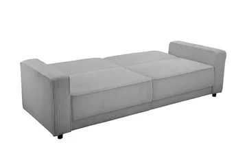 Bäddsoffa Allie Grå, Cordoroy, 81x225x91 cm - Grå, Cordoroy, 81x225x91 cm - Möbler - Soffa - Bäddsoffa