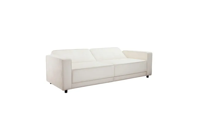 Bäddsoffa Allie Kräm, Sammet, 81x225x91 cm - Kräm, Sammet, 81x225x91 cm - Möbler - Soffa - Bäddsoffa