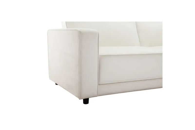 Bäddsoffa Allie Kräm, Sammet, 81x225x91 cm - Kräm, Sammet, 81x225x91 cm - Möbler - Soffa - Bäddsoffa