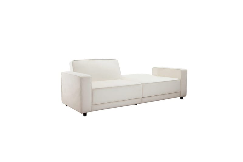 Bäddsoffa Allie Kräm, Sammet, 81x225x91 cm - Kräm, Sammet, 81x225x91 cm - Möbler - Soffa - Bäddsoffa