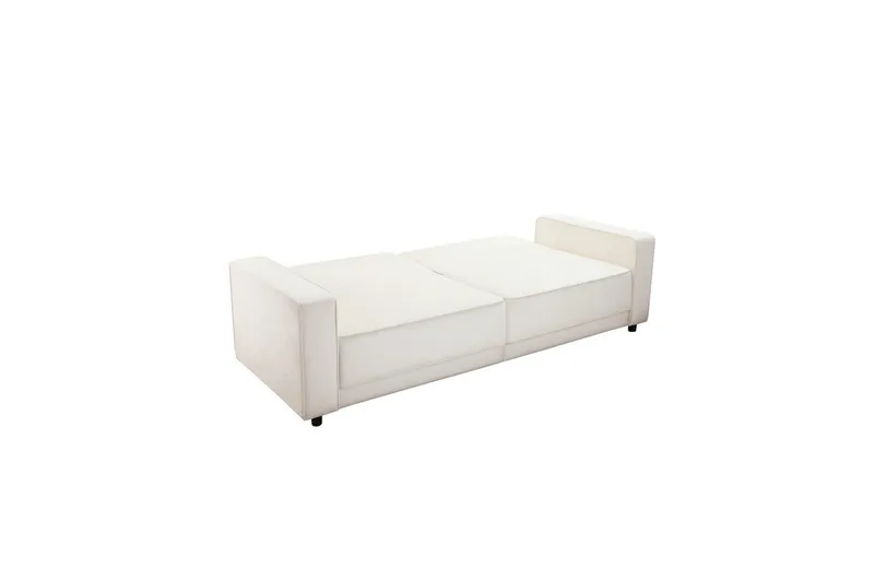 Bäddsoffa Allie Kräm, Sammet, 81x225x91 cm - Kräm, Sammet, 81x225x91 cm - Möbler - Soffa - Bäddsoffa