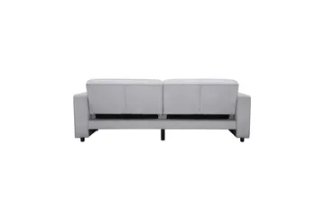 Bäddsoffa Allie Ljusgrå, Sammet, 81x225x91 cm - Ljusgrå, Sammet, 81x225x91 cm - Möbler - Soffa - Bäddsoffa