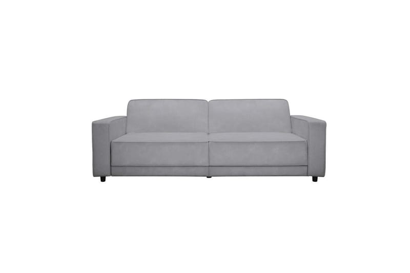 Bäddsoffa Allie Ljusgrå, Sammet, 81x225x91 cm - Ljusgrå, Sammet, 81x225x91 cm - Möbler - Soffa - Bäddsoffa
