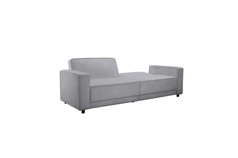Bäddsoffa Allie Ljusgrå, Sammet, 81x225x91 cm - Ljusgrå, Sammet, 81x225x91 cm - Möbler - Soffa - Bäddsoffa