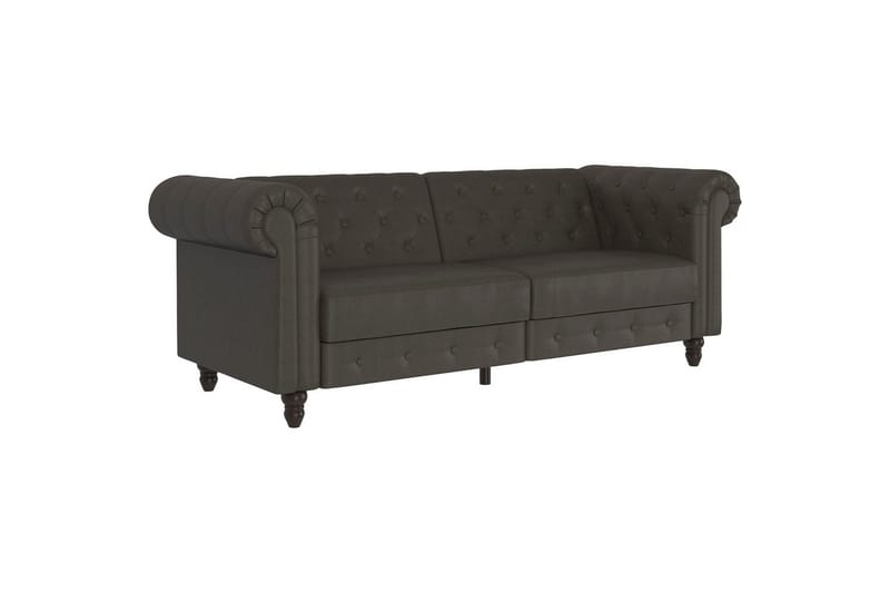 Bäddsoffa Felix 236x87x83 cm, Antracit, Mikrofiber/Trä/Metall - 236x87x83 cm, Antracit, Mikrofiber/Trä/Metall - Möbler - Soffa - Bäddsoffa