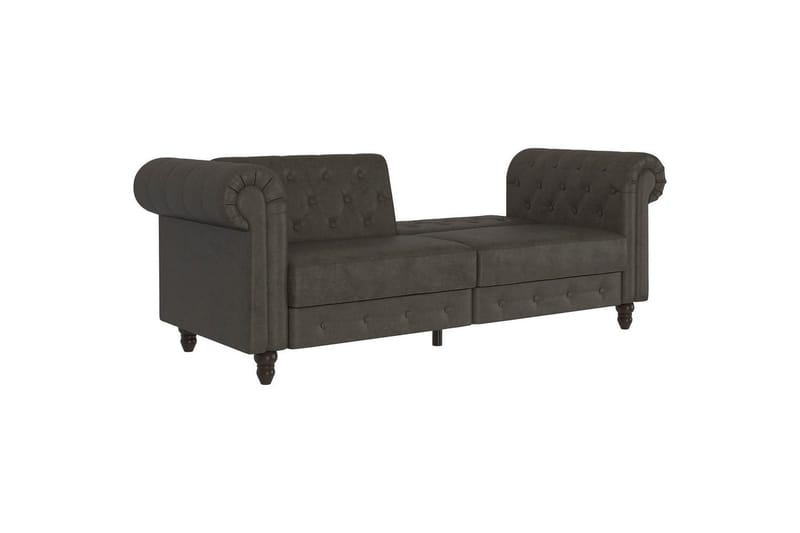Bäddsoffa Felix 236x87x83 cm, Antracit, Mikrofiber/Trä/Metall - 236x87x83 cm, Antracit, Mikrofiber/Trä/Metall - Möbler - Soffa - Bäddsoffa
