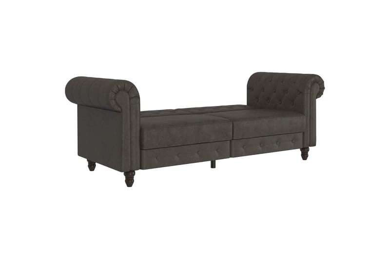 Bäddsoffa Felix 236x87x83 cm, Antracit, Mikrofiber/Trä/Metall - 236x87x83 cm, Antracit, Mikrofiber/Trä/Metall - Möbler - Soffa - Bäddsoffa