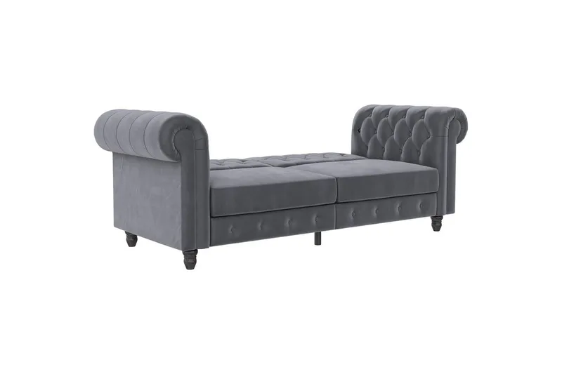 Bäddsoffa Felix 236x87x83 cm, Antracit, Sammet - 236x87x83 cm, Antracit, Sammet - Möbler - Soffa - Bäddsoffa
