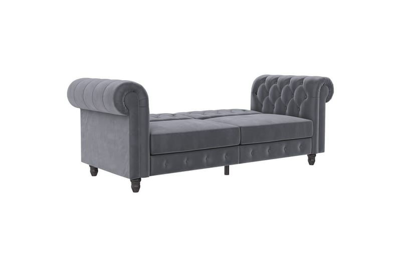 Bäddsoffa Felix 236x87x83 cm, Antracit, Sammet - 236x87x83 cm, Antracit, Sammet - Möbler - Soffa - Bäddsoffa