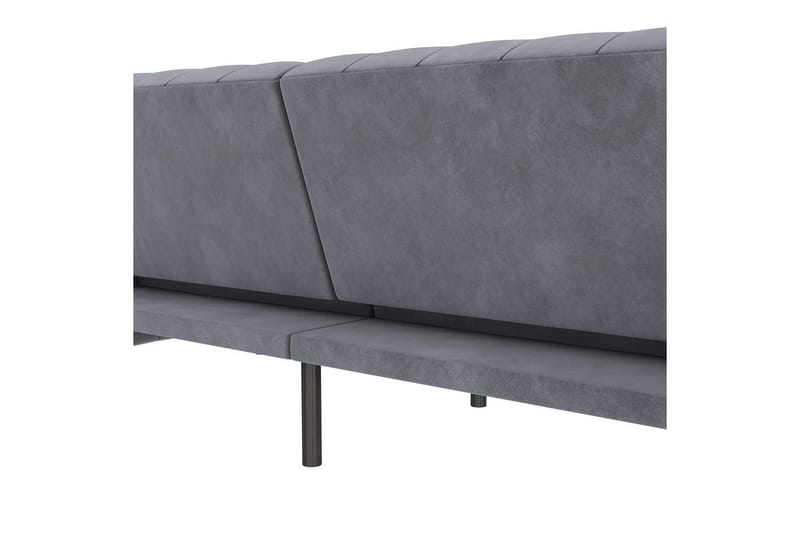 Bäddsoffa Felix 236x87x83 cm, Antracit, Sammet - 236x87x83 cm, Antracit, Sammet - Möbler - Soffa - Bäddsoffa