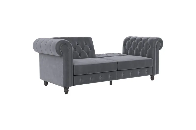 Bäddsoffa Felix 236x87x83 cm, Antracit, Sammet - 236x87x83 cm, Antracit, Sammet - Möbler - Soffa - Bäddsoffa