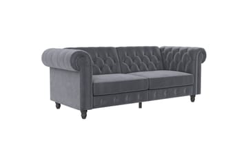 Bäddsoffa Felix 236x87x83 cm, Antracit, Sammet