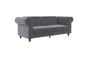 Bäddsoffa Felix 236x87x83 cm, Antracit, Sammet