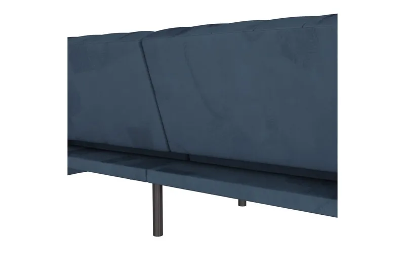 Bäddsoffa Felix 236x87x83 cm, Blå, Sammet - 236x87x83 cm, Blå, Sammet - Möbler - Soffa - Bäddsoffa