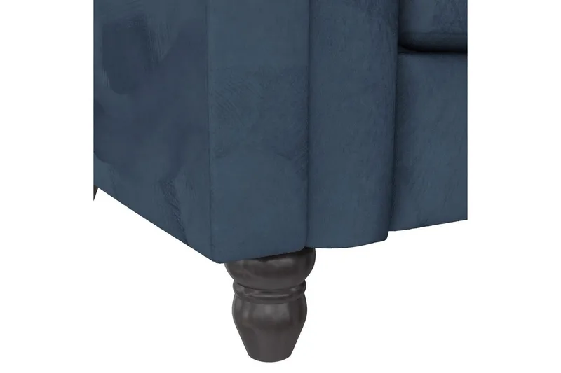 Bäddsoffa Felix 236x87x83 cm, Blå, Sammet - 236x87x83 cm, Blå, Sammet - Möbler - Soffa - Bäddsoffa