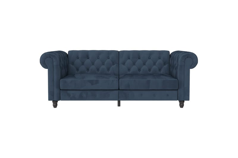 Bäddsoffa Felix 236x87x83 cm, Blå, Sammet - 236x87x83 cm, Blå, Sammet - Möbler - Soffa - Bäddsoffa